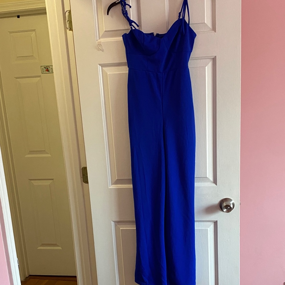 Chic Strapless Royal Blue Dress